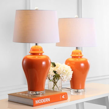Winnie 27" Ceramic Urn LED Table Lamp - JONATHAN Y